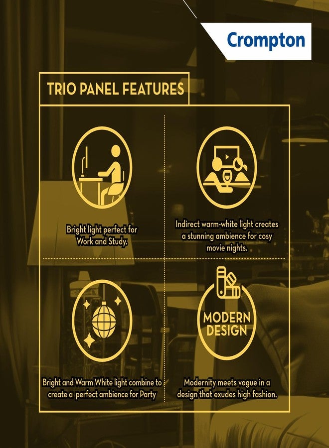 Crompton LED Downlighter Trio Panel with Indirect Lightning Mode - Image 2